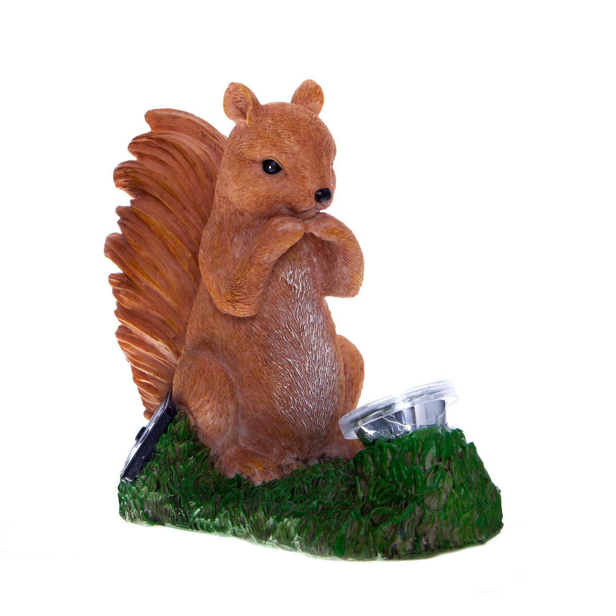 Zombie Eichhörnchen Gartenfigur mit Solarlampe