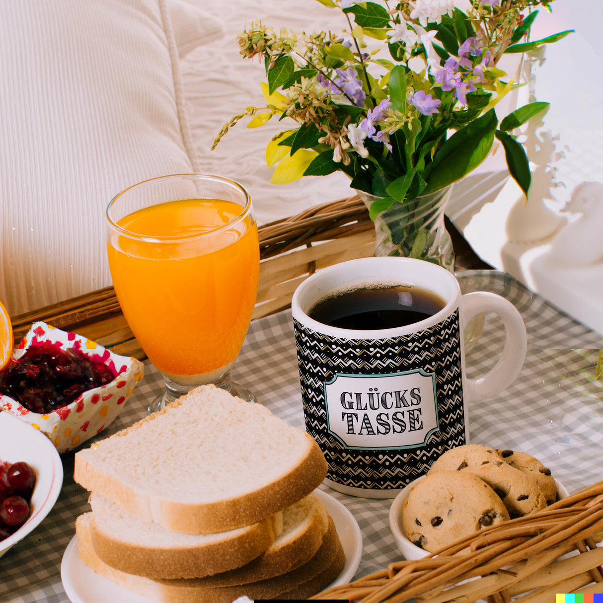 Kaffeebecher mit Glückstasse Motiv