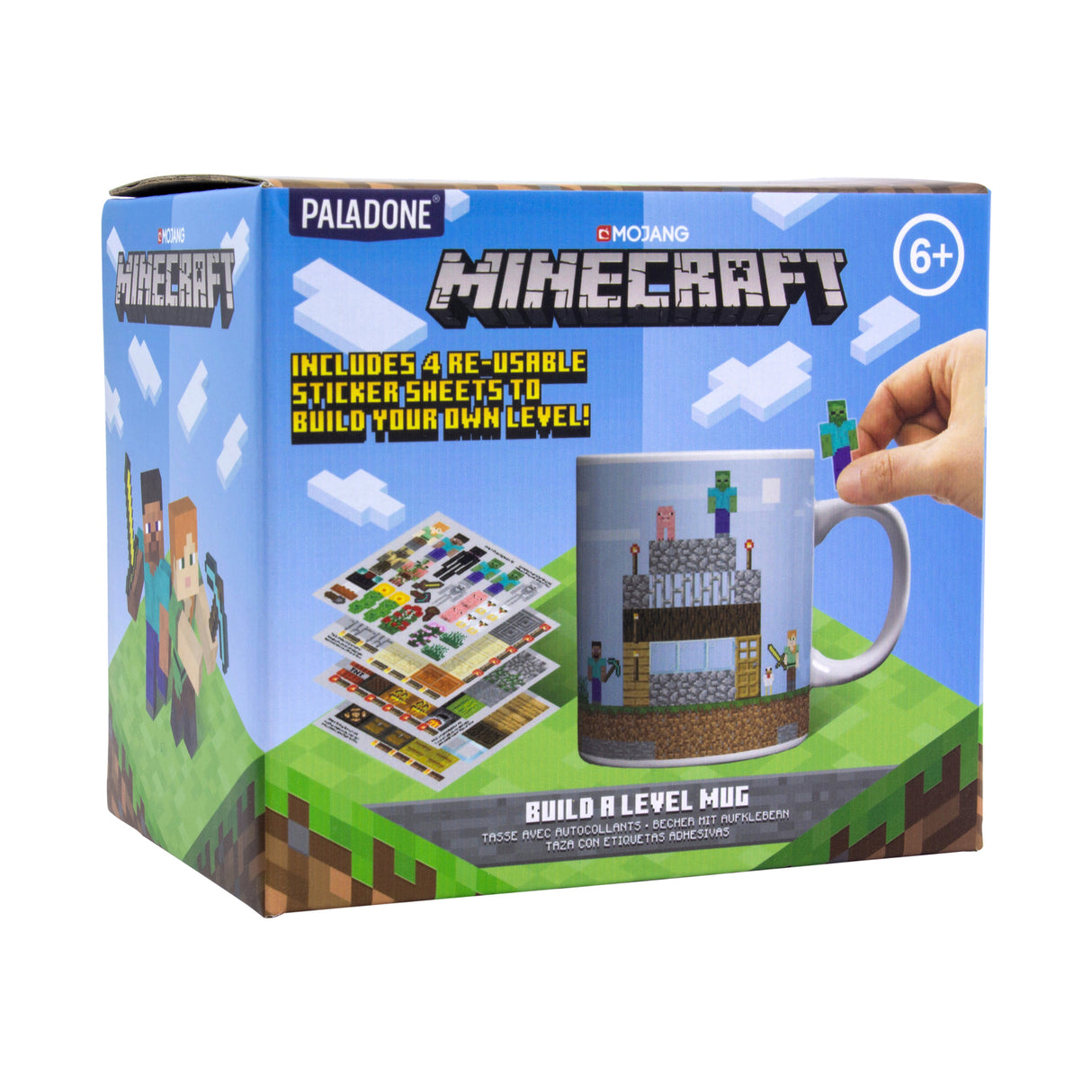Minecraft Build a Level Kaffeebecher mit Stickern