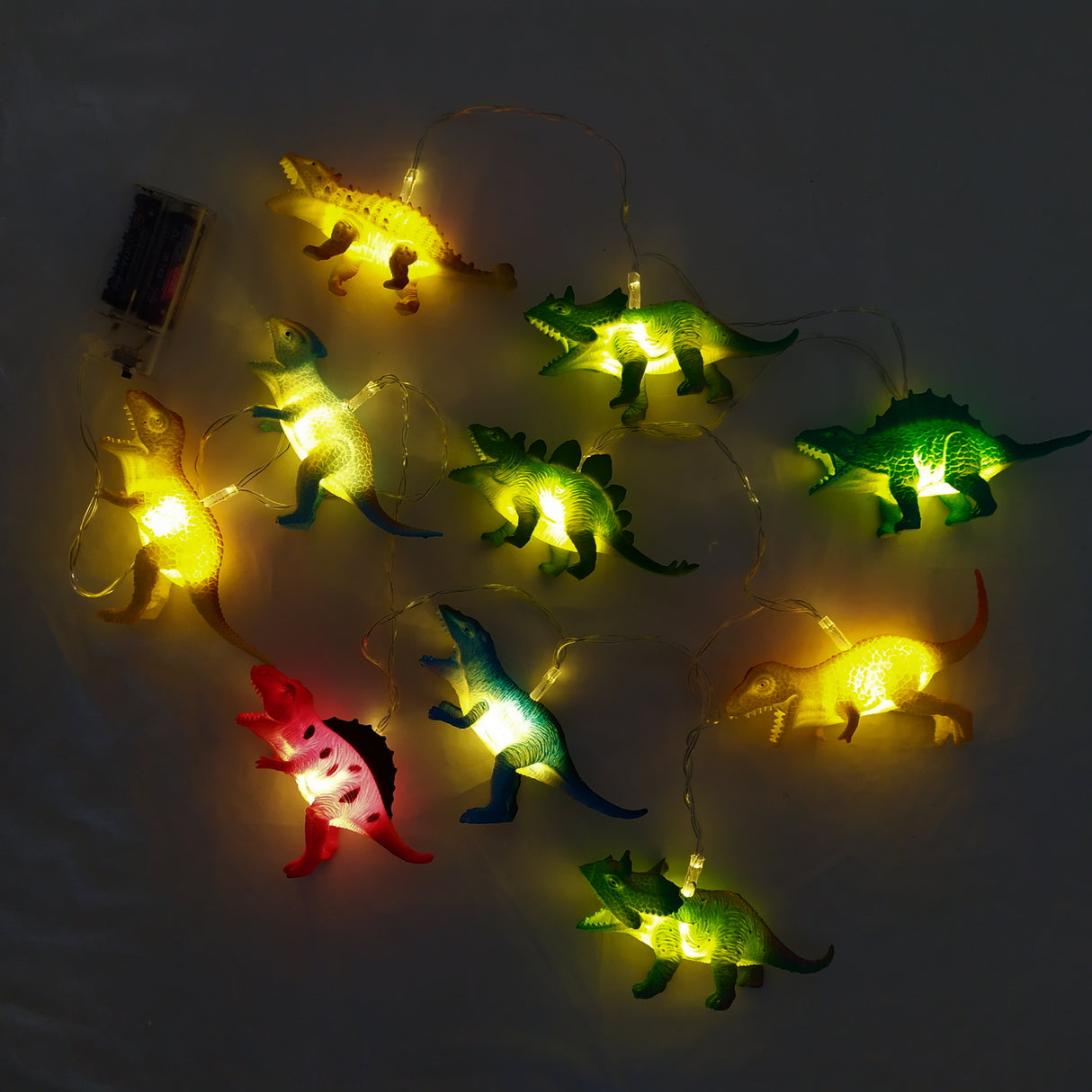Dinosaurier Lichterkette mit 10 Dinos