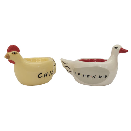 Friends Chick & Duck Eierbecher aus Keramik im 2er Set