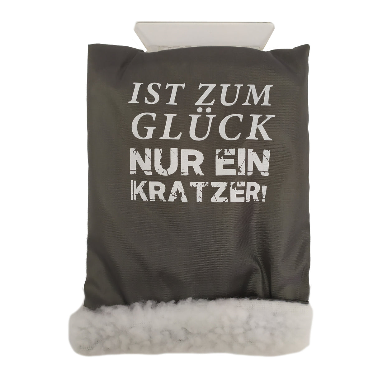 Ist zum Glück nur ein Kratzer! Eiskratzer mit Handschuh