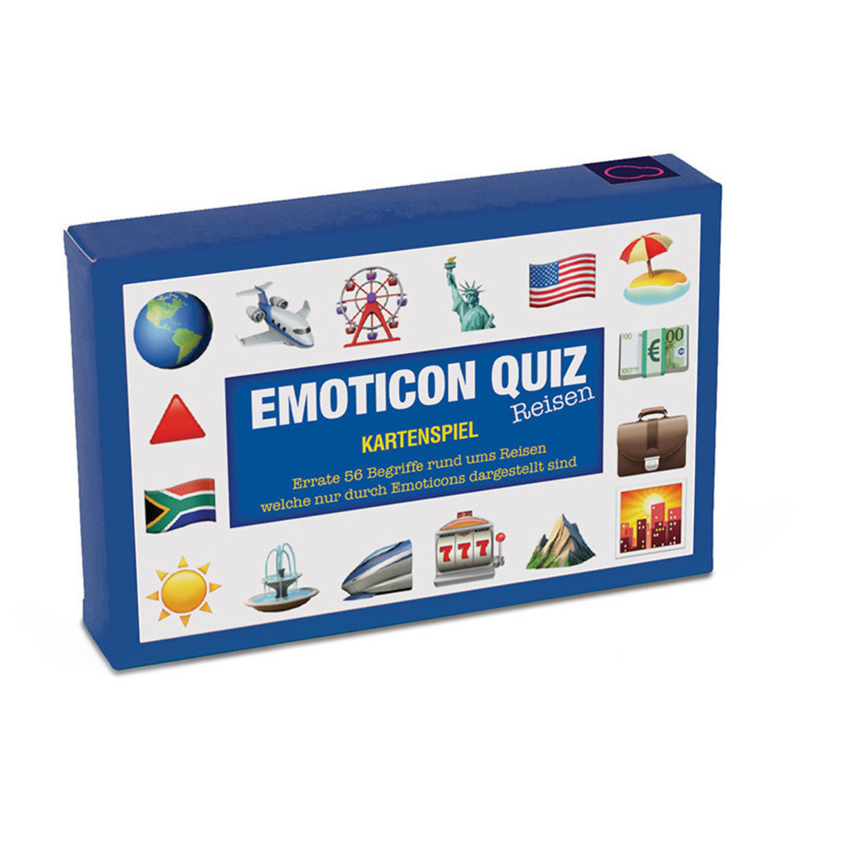 Reisen Emoticon Quiz Gesellschaftsspiel mit 56 verschiedenen Karten