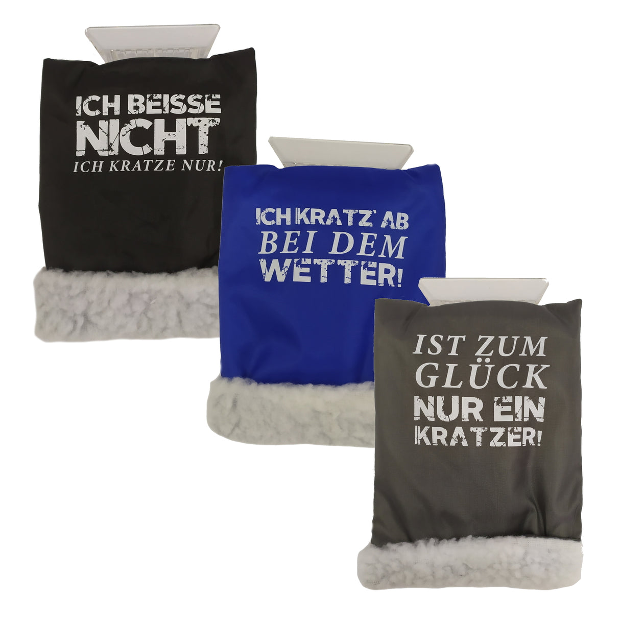 Ich kratz ab bei dem Wetter! Eiskratzer mit Handschuh