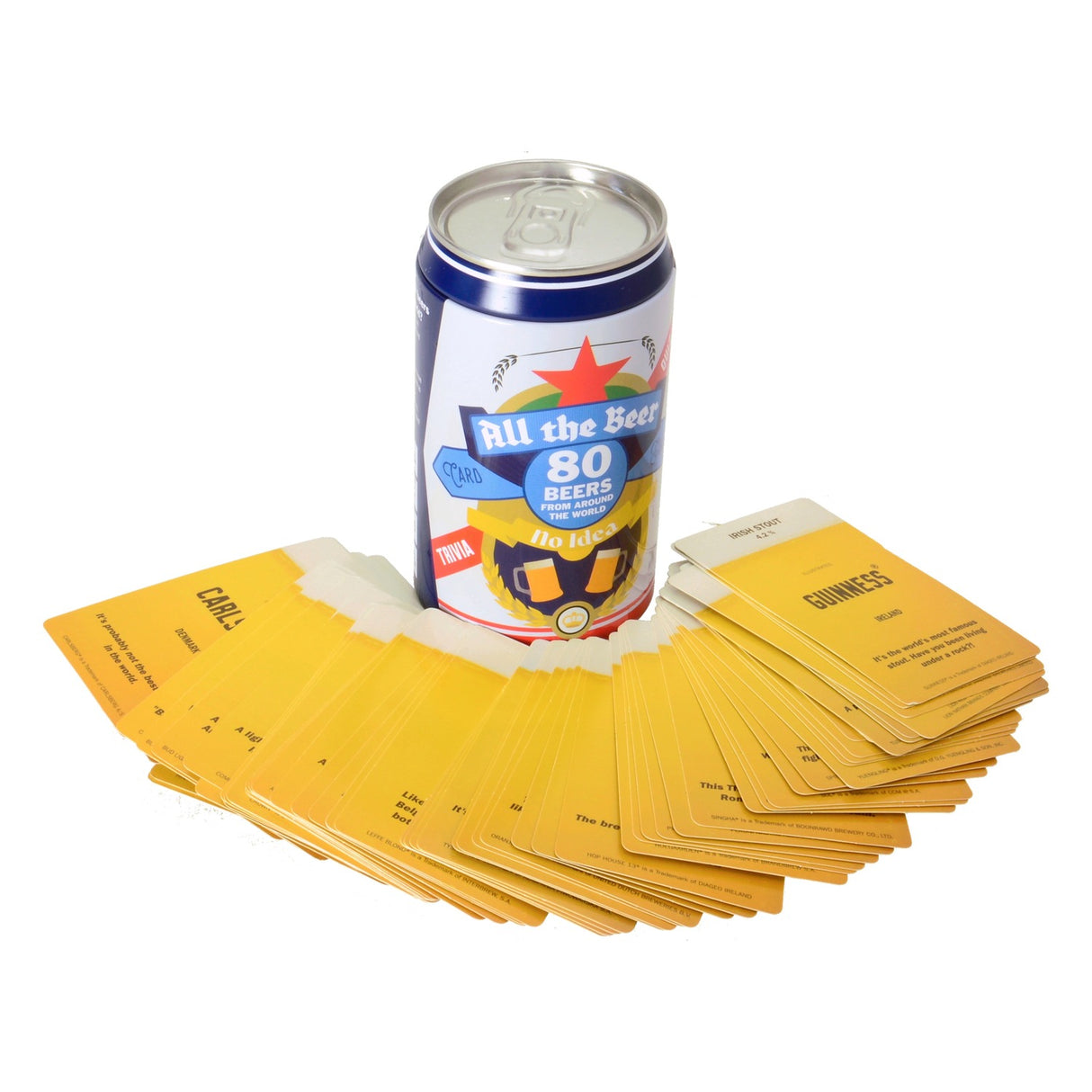Erkennst du das Bier Gesellschaftsspiel in schöner Blechdose