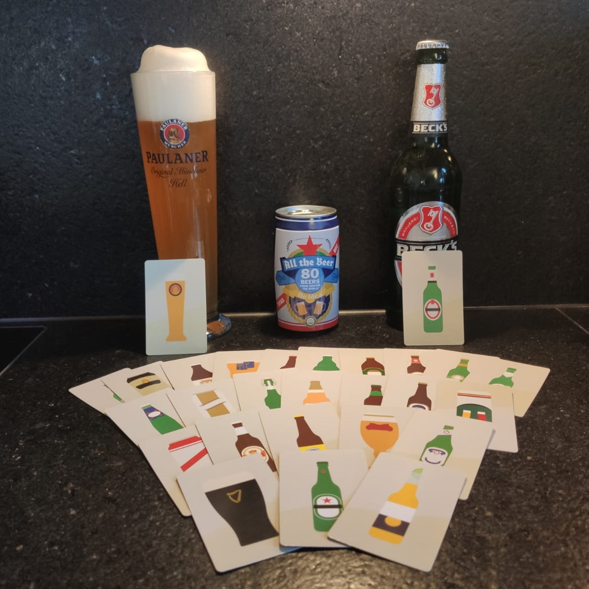 Erkennst du das Bier Gesellschaftsspiel in schöner Blechdose
