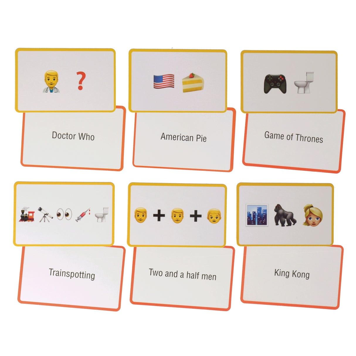 Popkultur Emoticon Quiz Gesellschaftsspiel mit 56 Karten