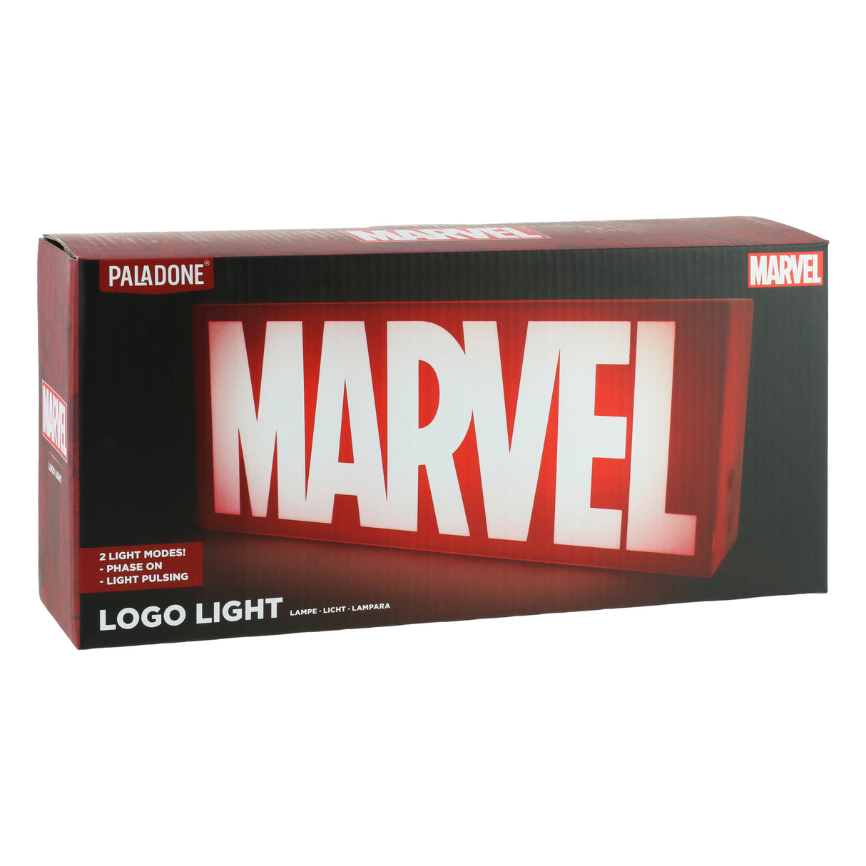 Marvel Logo Dekolampe mit zwei Leuchtmodi