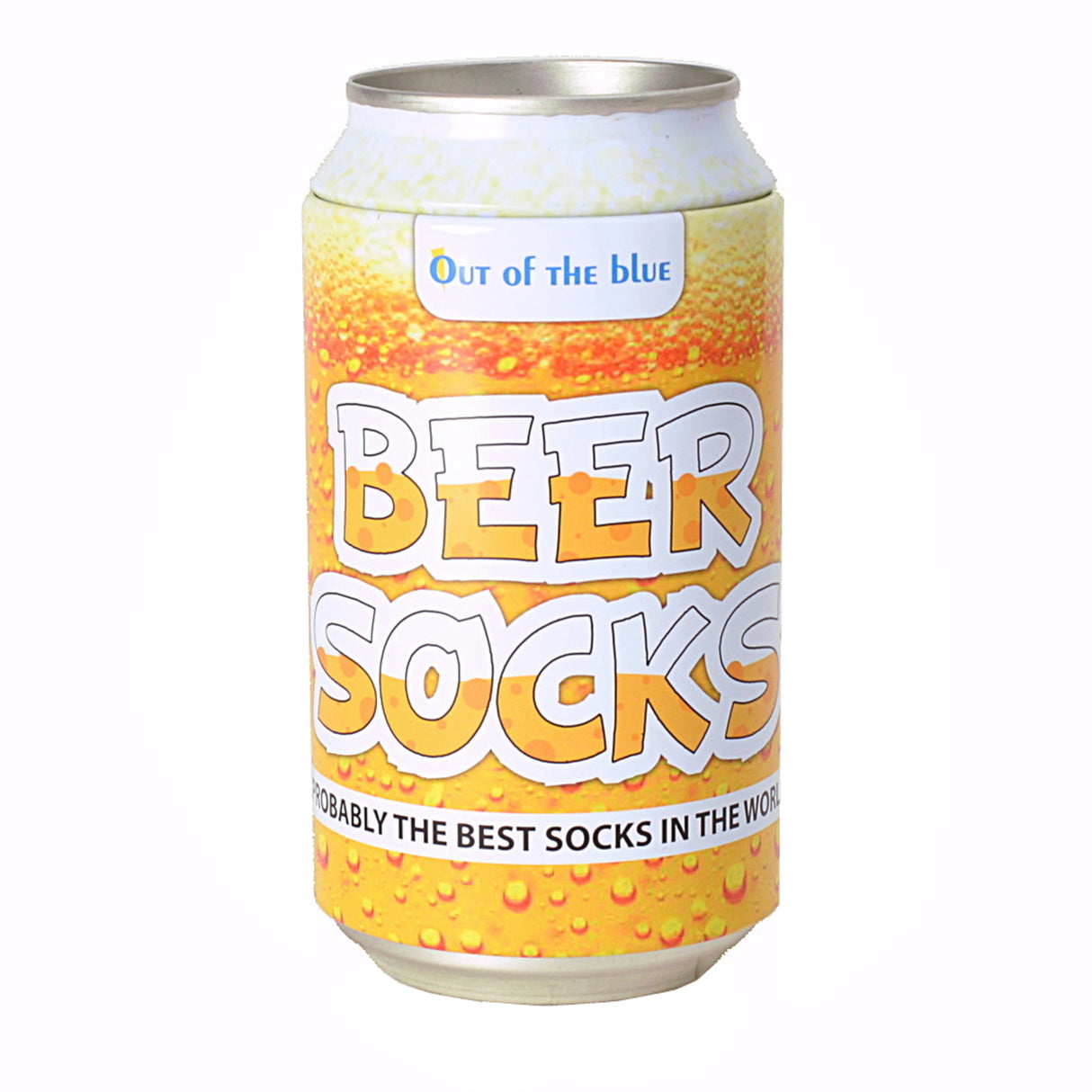 Bier Socken im Paar in der Metalldose