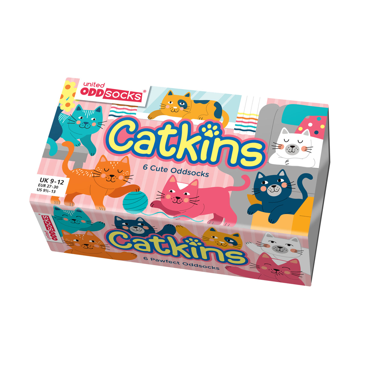 Catkins Katzen Oddsocks Socken in 27-30 im 6er Set