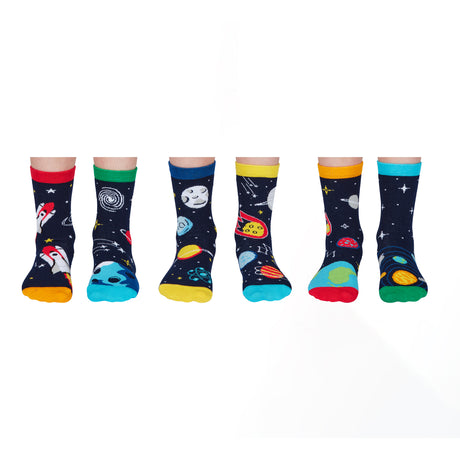 One Small Step Weltall Oddsocks Socken in 27-30 im 6er Set