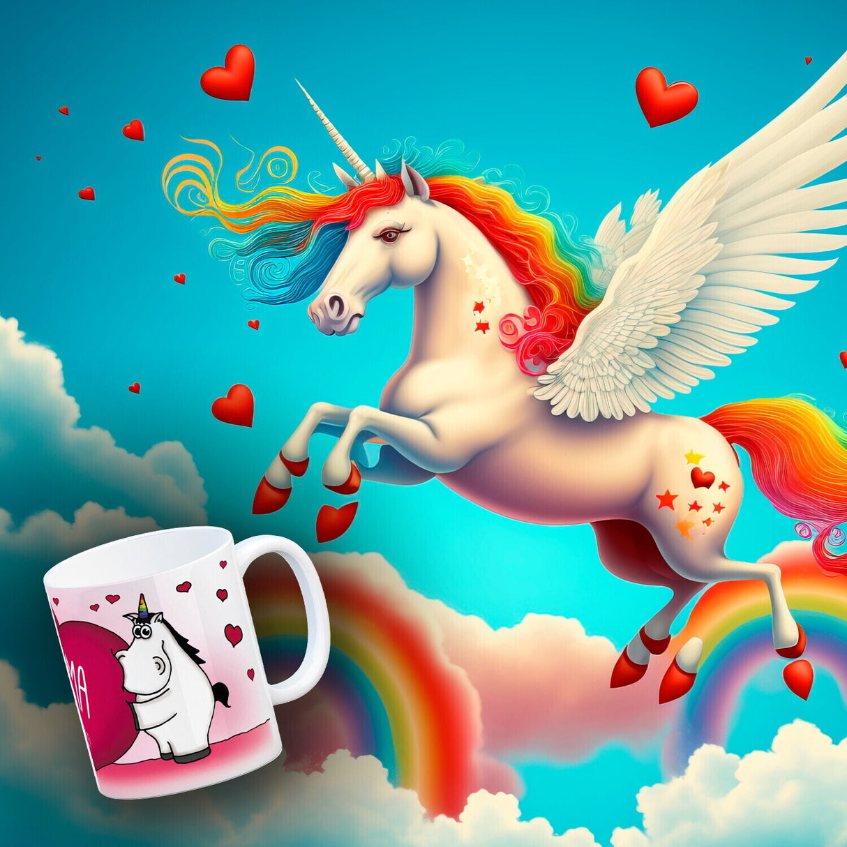 Mama ist die Beste! Honeycorns Einhorn Kaffeebecher