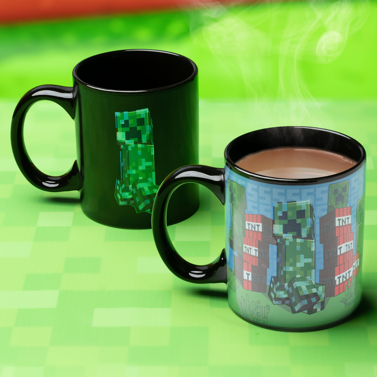 Minecraft Creeper Explosion Kaffeebecher mit Wärmeeffekt