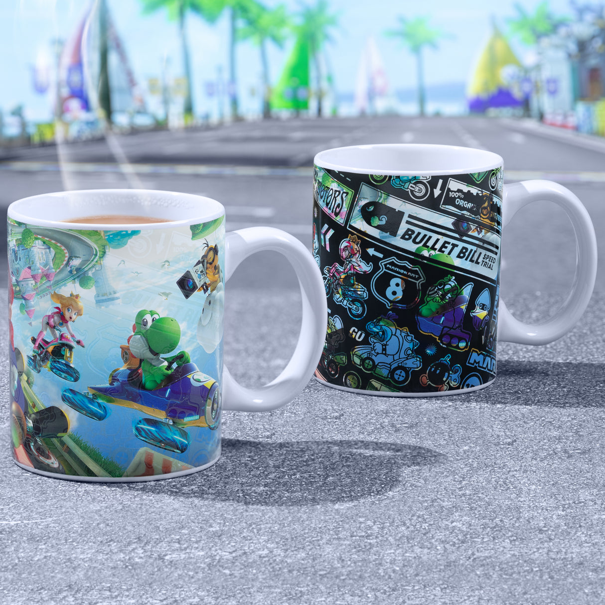 Mario Kart 8 Charaktere Kaffeebecher mit Wärmeeffekt