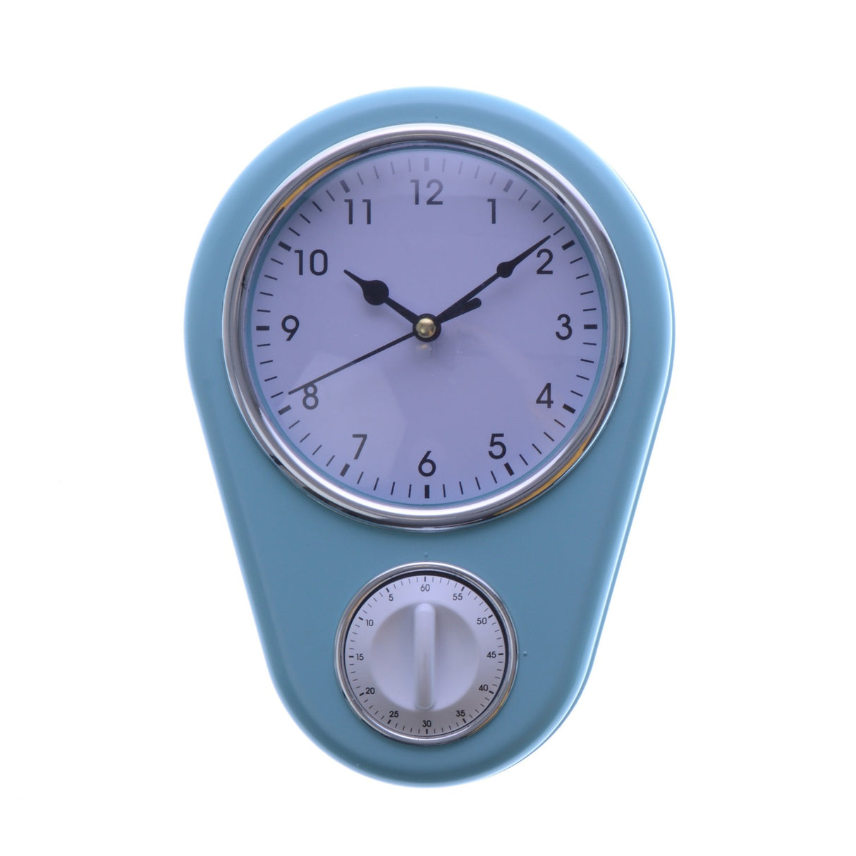 Retro Wanduhr mit Eieruhr für die Küche