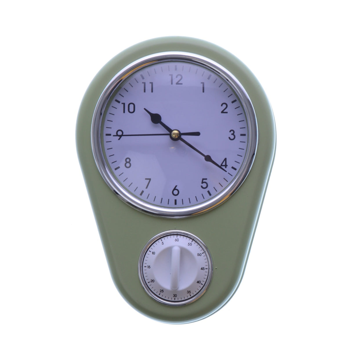 Retro Wanduhr mit Eieruhr für die Küche
