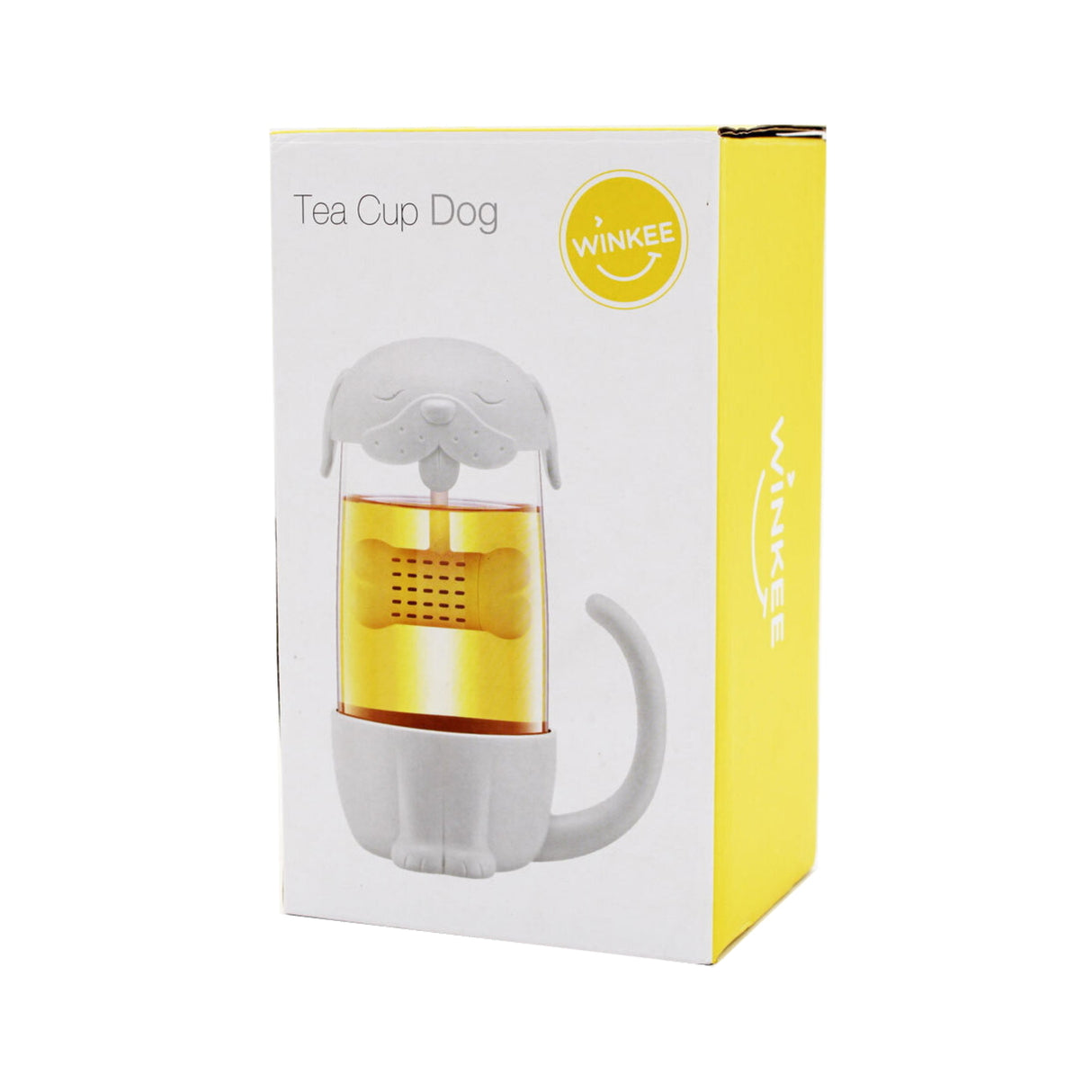 Hund Teeglas mit Teesieb im Deckel