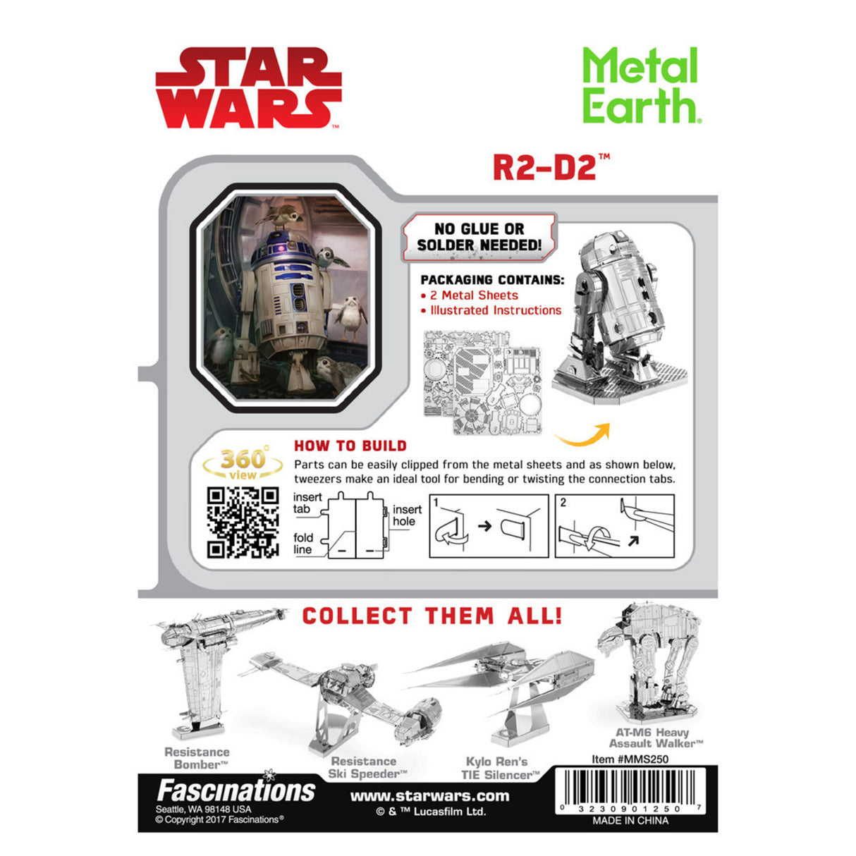 Star Wars R2-D2 3D Modellbausatz aus Metall