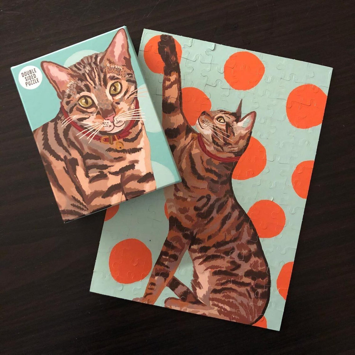 Katzen Puzzle mit zwei Seiten und 100 Teilen