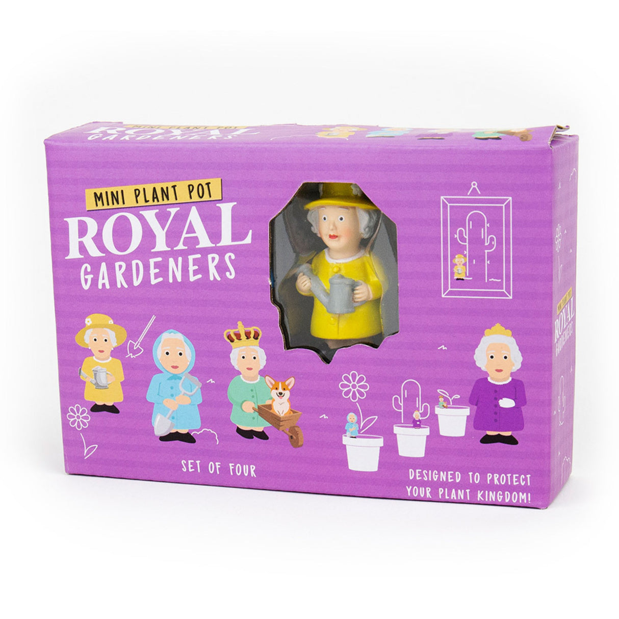 Königliche Gärtner Queen Mini Gartenzwerge im 4er Set