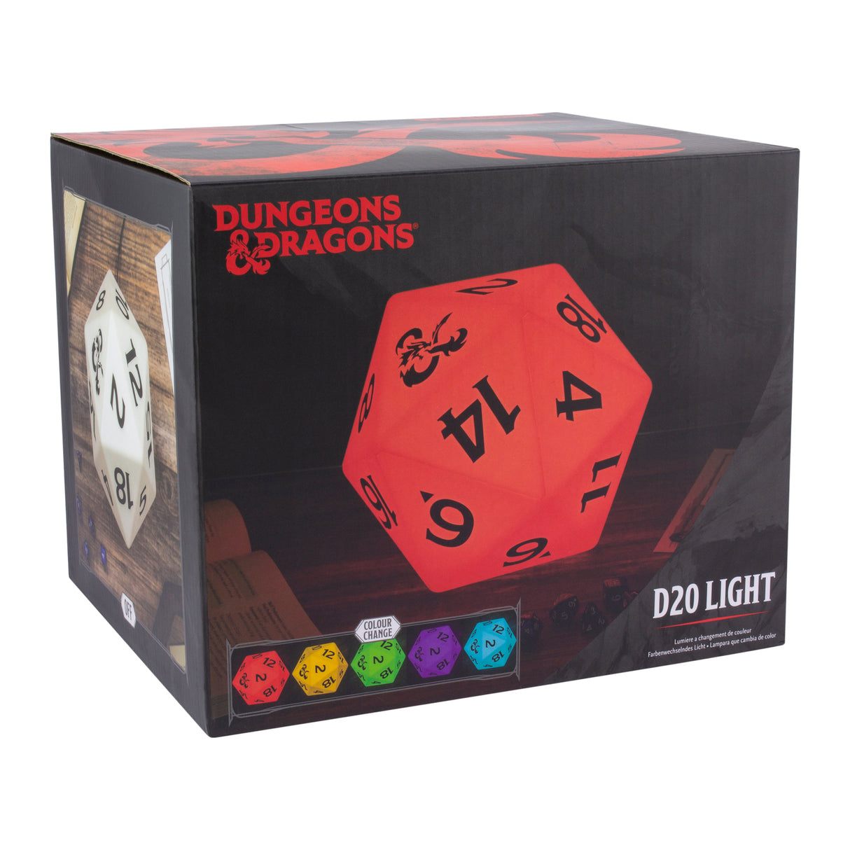 Dungeons and Dragons D20 Würfel Dekolampe mit Farbwechsel