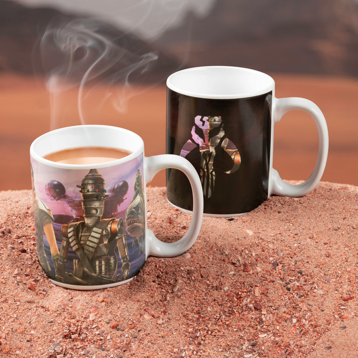 Star Wars The Mandalorian Charaktere Kaffeebecher mit Wärmeeffekt