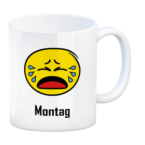 Kaffeebecher mit Spruch: Montag