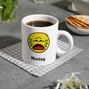 Kaffeebecher mit Spruch: Montag