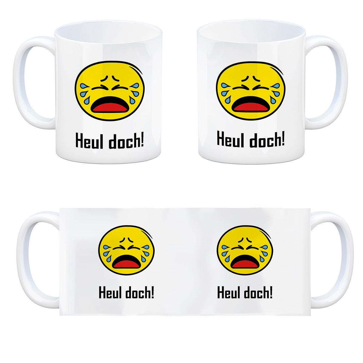 Kaffeebecher mit Spruch: Heul doch!