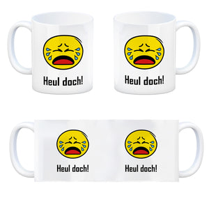 Kaffeebecher mit Spruch: Heul doch!