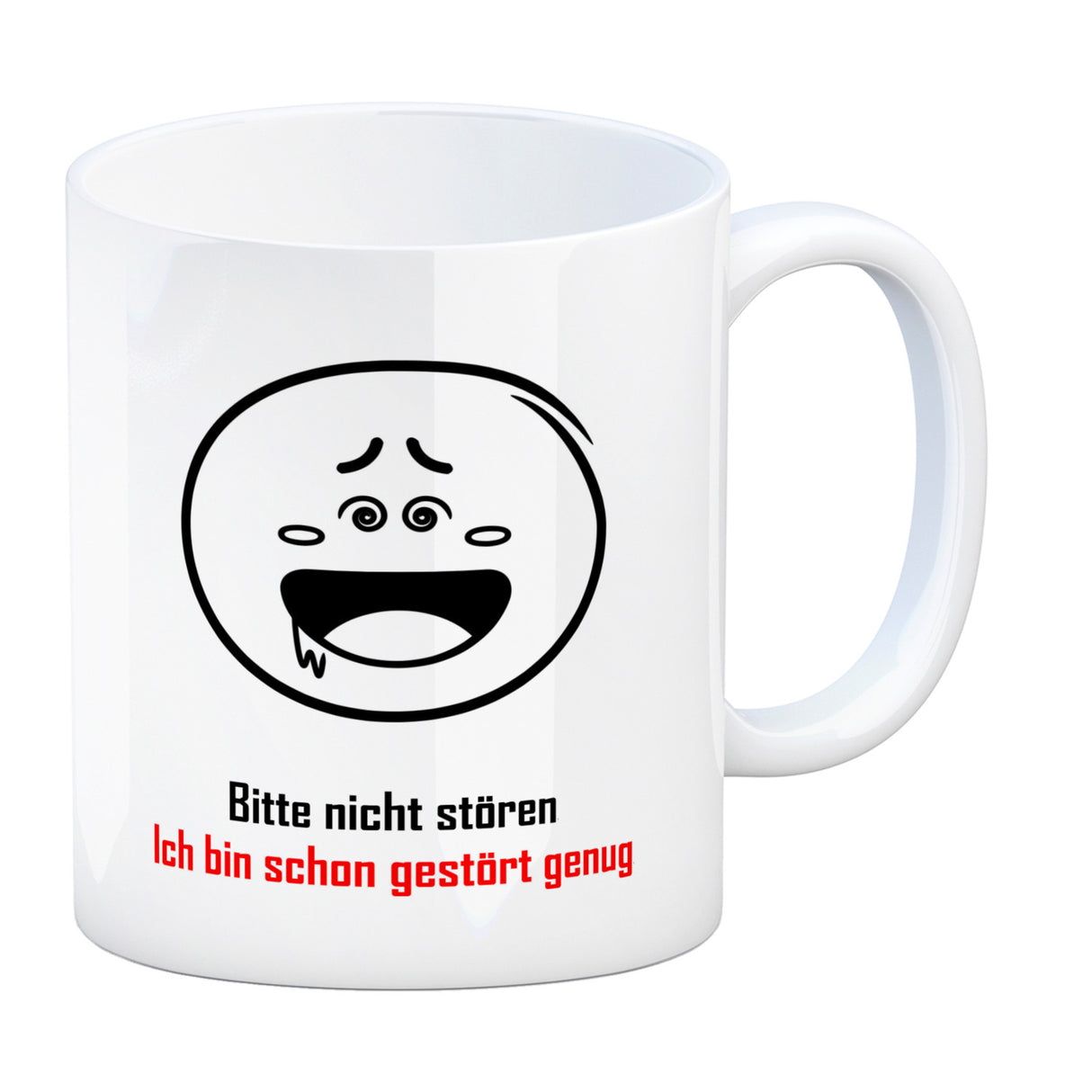 Kaffeebecher mit Spruch: Bitte nicht stören Ich bin schon ...