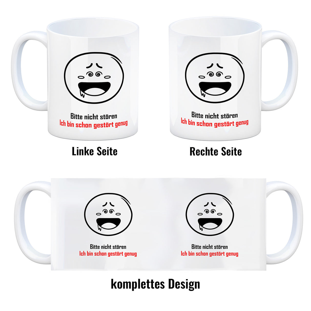Kaffeebecher mit Spruch: Bitte nicht stören Ich bin schon ...