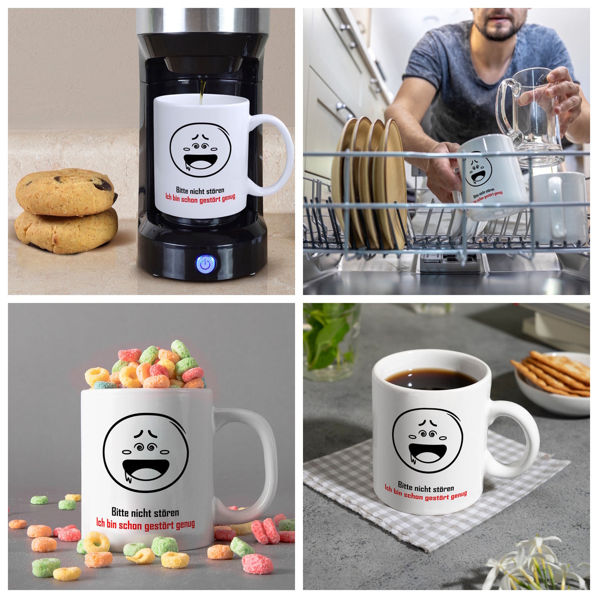 Kaffeebecher mit Spruch: Bitte nicht stören Ich bin schon ...