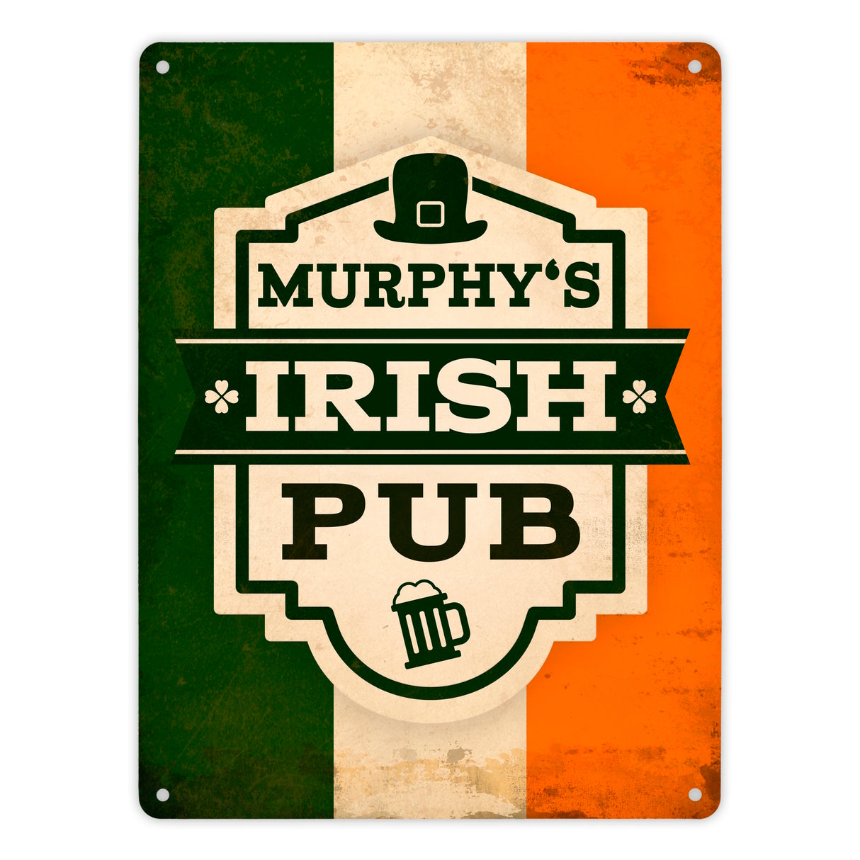 Metallschild mit Murphy's Irish Pub Motiv