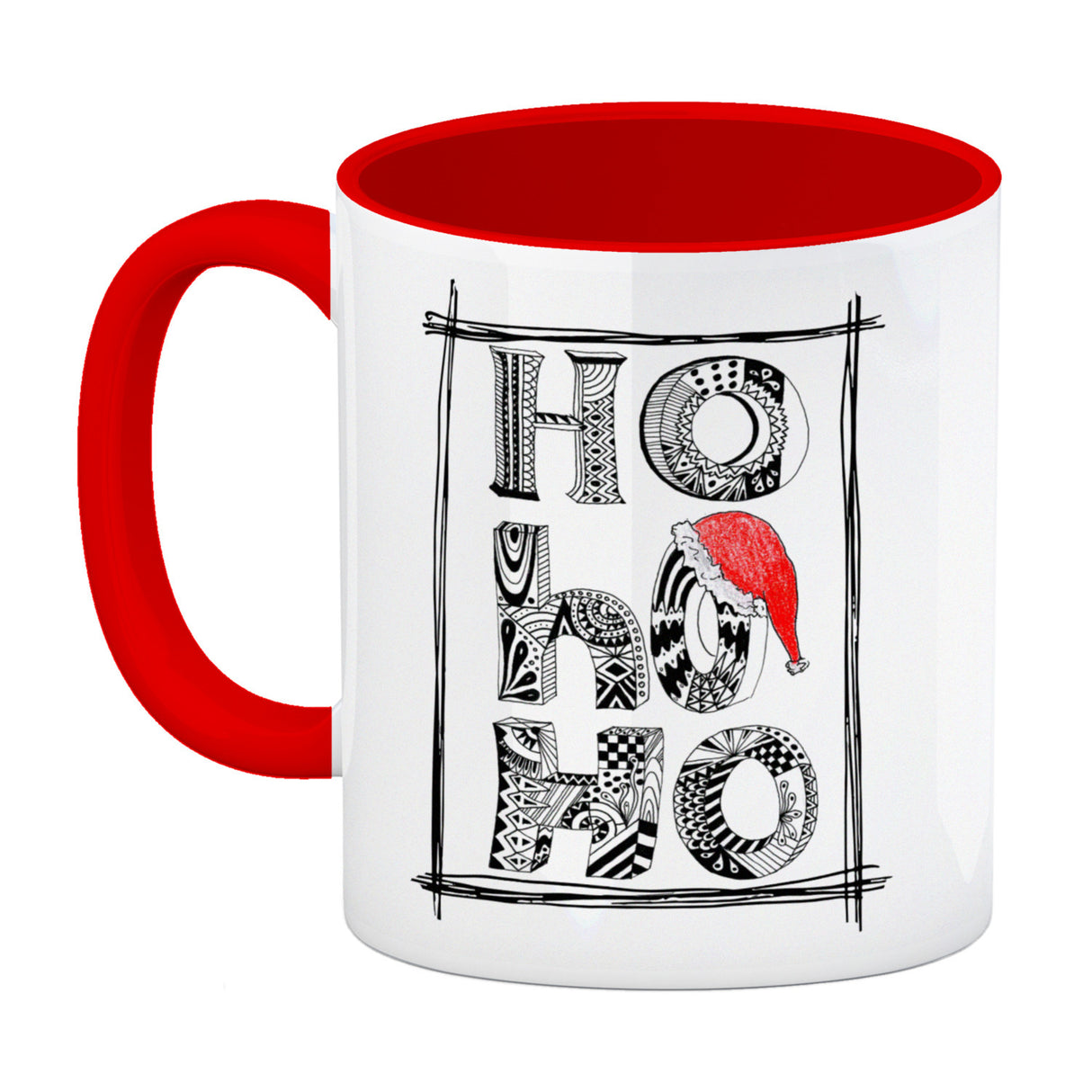 Ho Ho Ho Kaffeebecher mit Weihnachtsmotiv