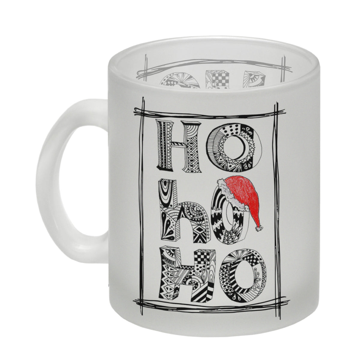 Ho Ho Ho Kaffeebecher mit Weihnachtsmotiv