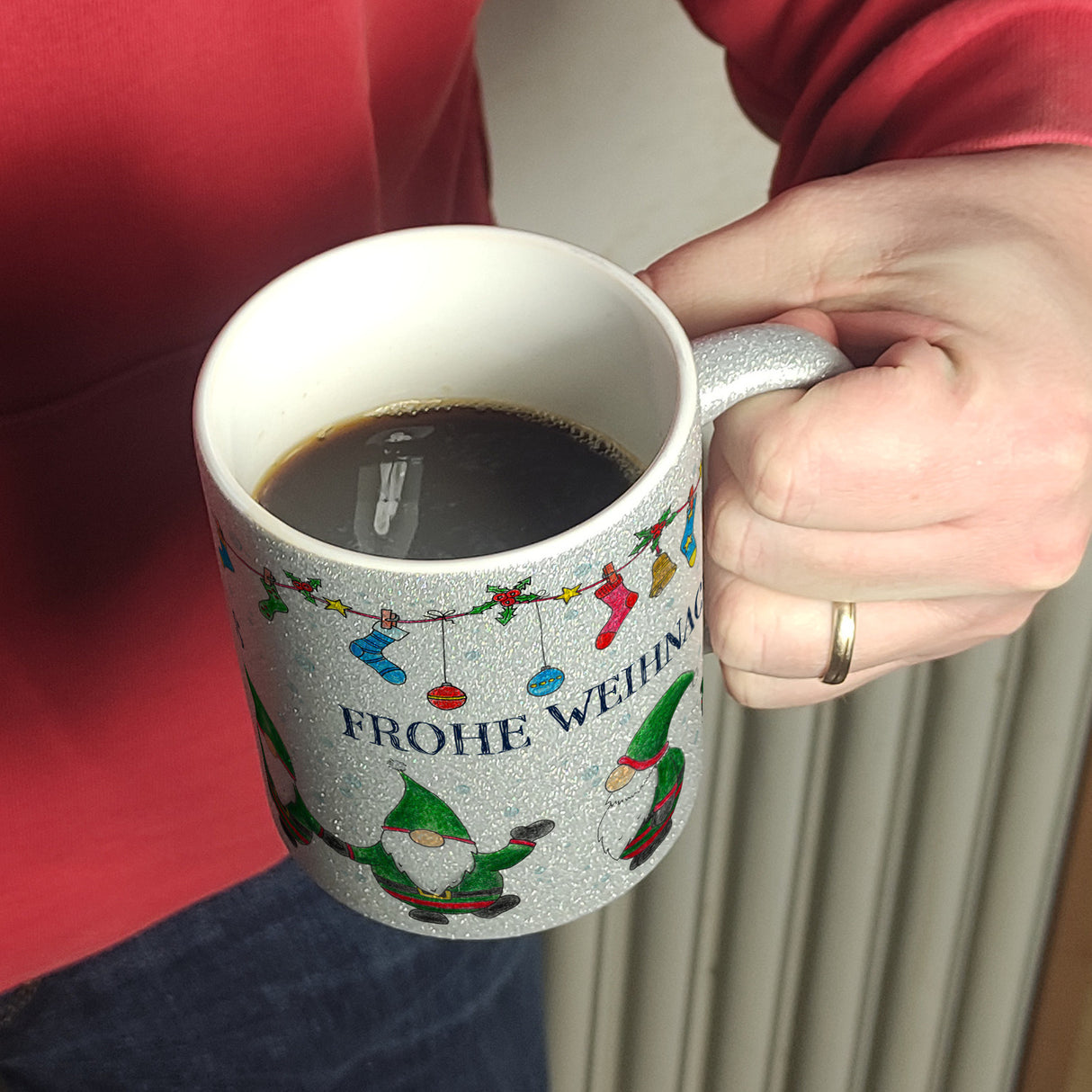 Frohe Weihnachten Wichtel Kaffeebecher