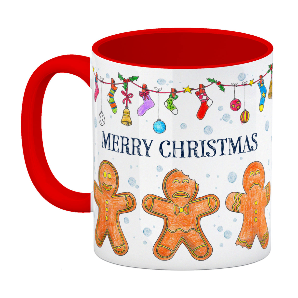 Frohe Weihnachten Lebkuchenmann Kaffeebecher