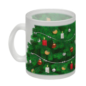Kaffeebecher mit fotorealistischem Weihnachtsbaum Motiv