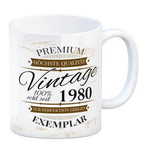 Vintage Tasse 100% echt seit 1980 - Premium Exemplar - Zur Perfektion gereift -