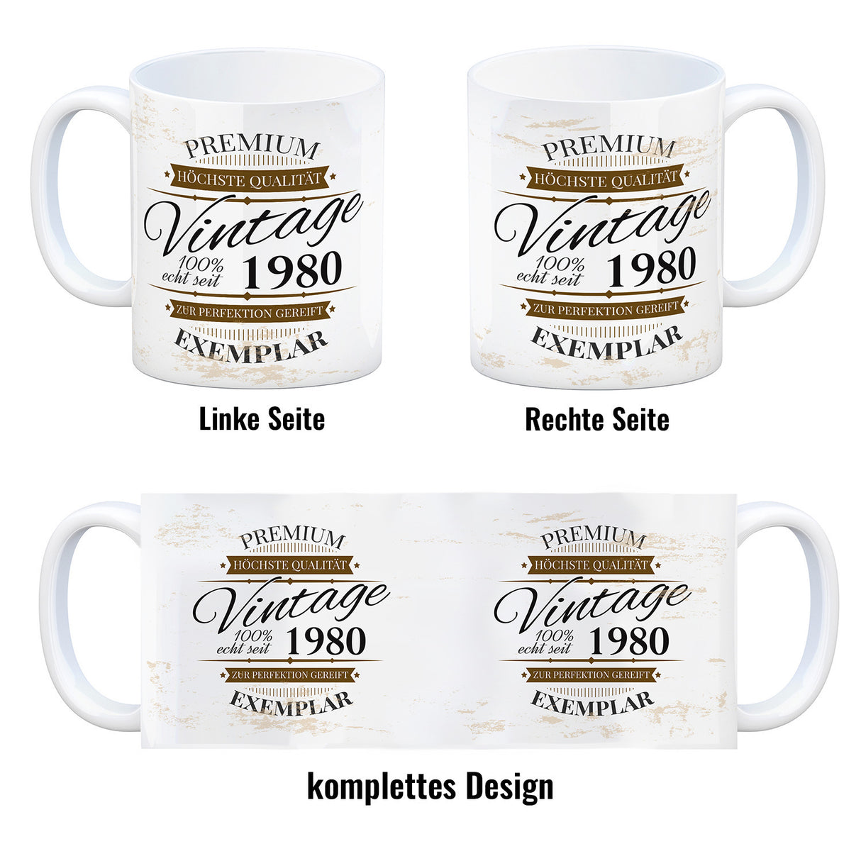 Vintage Tasse 100% echt seit 1980 - Premium Exemplar - Zur Perfektion gereift -