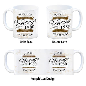 Vintage Tasse 100% echt seit 1980 - Premium Exemplar - Zur Perfektion gereift -