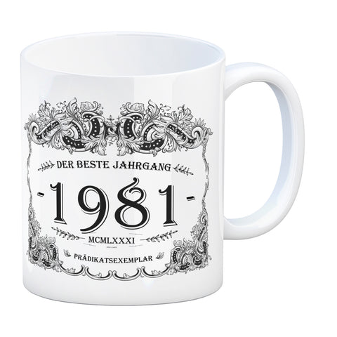 1981 der beste Jahrgang Kaffeebecher