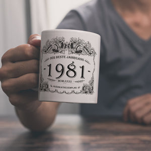 1981 der beste Jahrgang Kaffeebecher