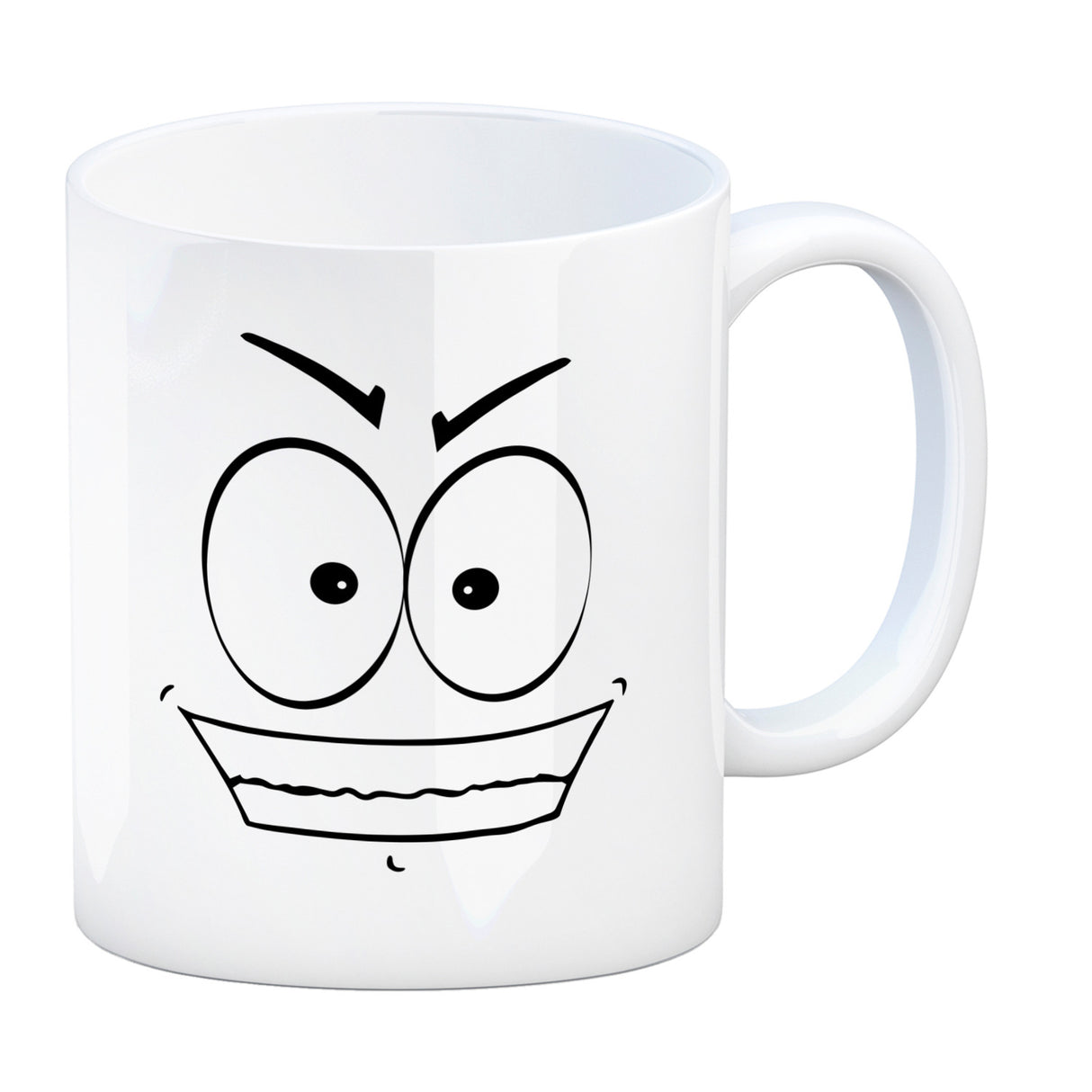 Tassengesichter Kaffeebecher mit gehässiges Gesicht Motiv
