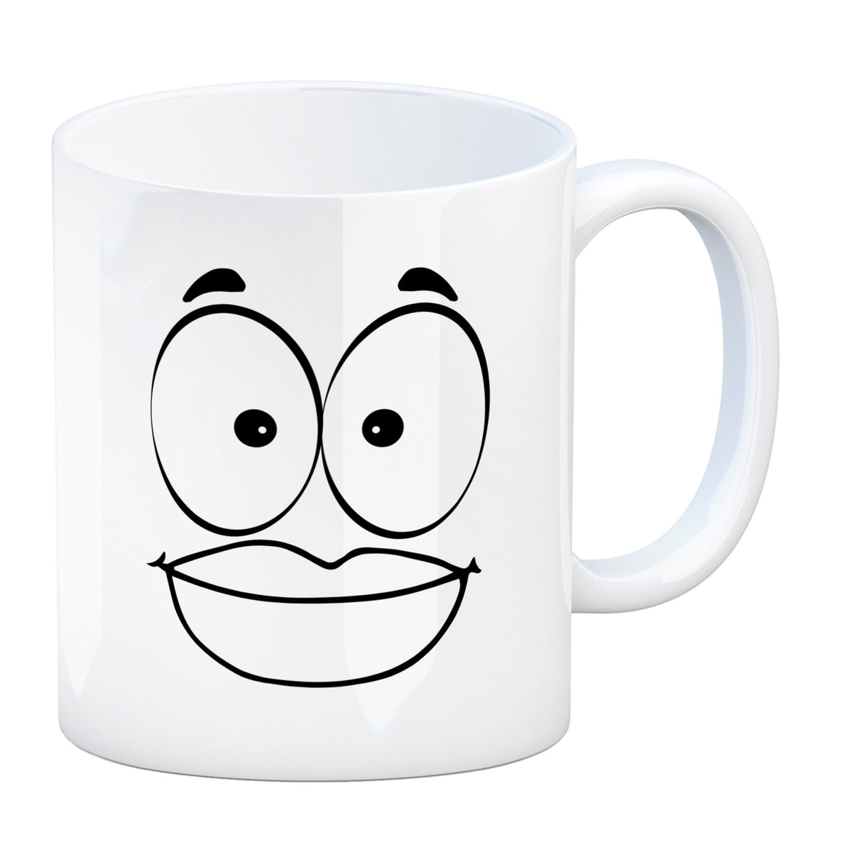 Tassengesichter Kaffeebecher mit lächelndes Gesicht Motiv