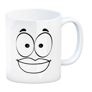 Tassengesichter Kaffeebecher mit lächelndes Gesicht Motiv
