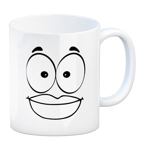 Tassengesichter Kaffeebecher mit lächelndes Gesicht Motiv