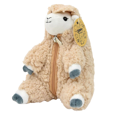 Schaf Kuscheltier mit abnehmbarem Schafspelz