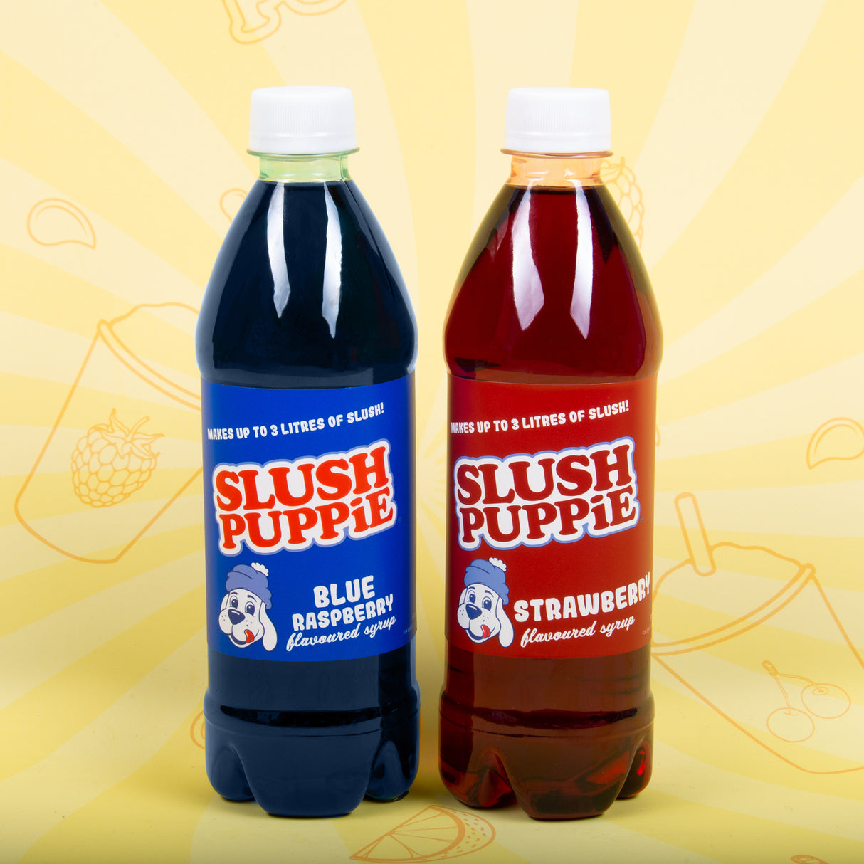 SLUSH PUPPiE Blaue Blaue Himbeere & Erdbeere Sirup für je 3 Liter Slush